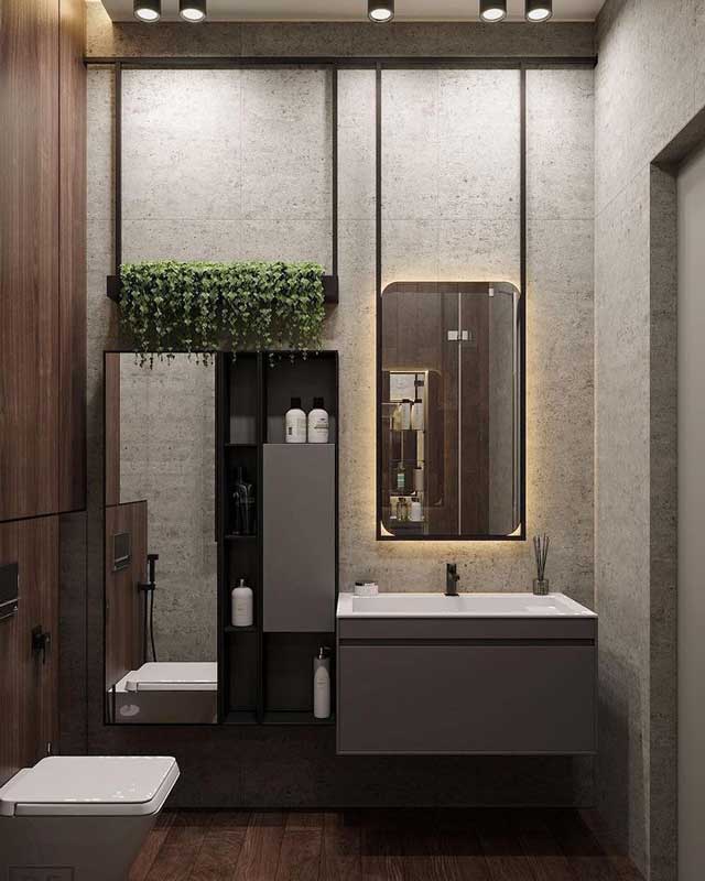 Туалет в стиле контемпорари